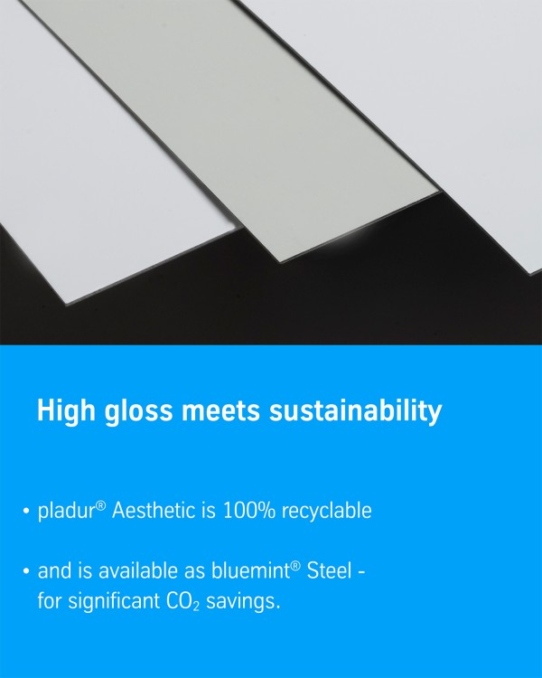 pladur® Aesthetic for household appliances: exterior cladding with a high-gloss finish